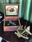Brass Sextant  Wooden Box Celestial   Nautical Astrolabe Sextant Working Naviga