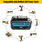 2pack 6 5ah Battery Replacement For Dewalt 20v Max Lithium Ion 20 Volt Dcb206