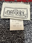 Vintage 90s Croquet Club Womens L Grey Argyle Knit Cropped Sweater Vest Preppy