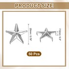 50pcs Star Studs Rivets 20mm Metal 5-claw Nailhead Punk Rivet Stud Silver