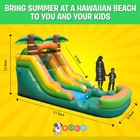 Inflatable Water Slide Commercial 12 Ft Tropical Kids Splash Pool No Blower
