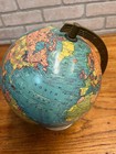 Vintage Cram 8 Inch Terrestrial World Globe Metal Base Stand Tabletop Atlas