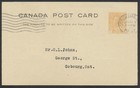 1927  p50 1c Admiral Psc Willard Battery Advertising Cobourg Ont Dealer