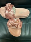 Puma Fenty Rihanna Pink Satin Bow Slides Sandals Shoes Womens 4