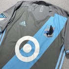 Minnesota United Fc Jersey Mens Small Gray Mls Soccer Adidas Adizero Mnufc Shirt