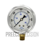 Liquid Filled Lower Mount Pressure Gauge With 2 5  Dial  0-600psi  1 4 male Npt