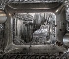 Vintage Souvenir Metal Chrome Ash Tray Mammoth Cave Kentucky Cavern Int Holland