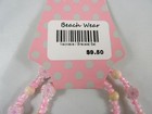 New Girls Glass Bead Fimo Flower Pink Necklace Bracelet Set  n2432
