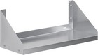 Stainless Steel Microwave Wall Shelf W  Side Guards - Commercial Storage Rack