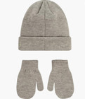 Nike Baby Boys Beanie And Mittens 2 Piece Set Gray 12-24 Months