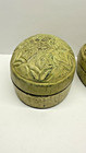 Vintage Set Of 3 Oval Embossed Flower Pattern Nesting Tins 7  X 4 75 