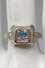 Antique 1920s  3000  25ct Natural Alexandrite 18k White Gold Filigree Ring 4g