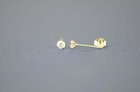 14k White Gold Round Bright Clear Cz Martini Prong Set Stud Earrings1 5-10mm