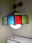 Vintage Mid Century  Lucite Acrylic Hanging Light Lamp Mcm Retro Multi Color 16   