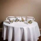 Walt Disney Productions Porcelain Mug Set Of 4 Gold Rim Cups Vintage China 8oz