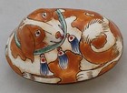 Vintage Copper Enamel Spaniel Dog Trinket Box