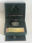 Cross Townsend Fountain Pen Black Gloss   10k Gold Orig Case Ink 