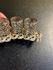 Vintage Gold Tone Filigree 3 Tube Lipstick Holder With Cherubs C1