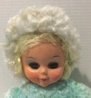Rubber Face My Toy  Plush Pajama Bag Doll Blue White Fur Zippered  Vintage 1967