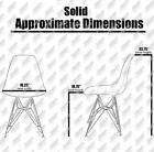 Dining Chair Armless Plastic Shell Seat With Aluminum Metal Eiffel Wire Base