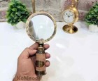 Vintage Magnifying Glass Brass Nautical Glass Telescopic Handle Office Decor