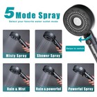 Rv Handheld Shower Head Set 5 Mode Spray With Hose And Filter Grey
