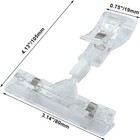 10 Pcs Rotatable Clear Sign Clips For Double-sided Price Display