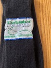 Vintage Burlington Top Brass Gold Cup Type Mens  Socks Black Acrylic Usa Made