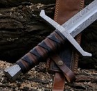 King Arthur Excalibur Sword Full Tang Handmade Damascus Replica