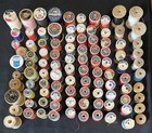 Large Lot 100 Vintage Wooden Spools Of Thread Various Colors brands  5 Empty