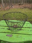 Vintage Primitive Farm Egg Potato Wire Basket Carrier With Handle
