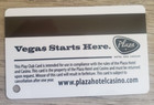 Plaza Casino Las Vegas Play Club Slot Card