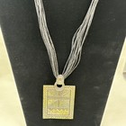 Tuareg Talismanic Silver Tribal Penant Necklace -  20 In 