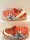 Crocs Fun Lab Super Mario Red Clogs Kids Size 1 J1 Nintendo Shoes Used Read