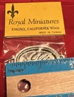 Nos Royal Miniatures Dollhouse Miniature Silver Serving Tray Platter Plate 1 12 