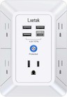 5 Outlet Surge Protector Wall Mountable Charger With 4 Usb Ports - 1680j Multi P
