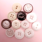 12 Antique Medium Size China Buttons   Hobnail Banded Fisheye Etc   13 16  To 1 