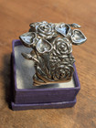 Taxco Mexico Sterling Silver Hearts Roses Hands  Bracelet By Antonio Reina   65g