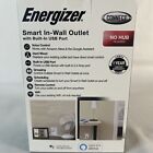 Energizer Connect Smart In-wall Outlet With Usb Port - Wifi - Alexa - Google