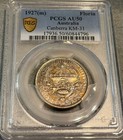 1927 Australia Florin  Pcgs Au 50  Very Cool Toning   Sharp Eye Appeal