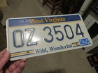 2001  Ozzfest West Virginia  License Plate  oz-3504  Ozzy Osbourne Black Sabbath