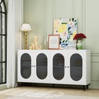 Modern Accent Sideboard Cabinet W  Acrylic Doors freestanding Storage Cupbo