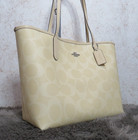 Coach City Tote In Signature Canvas  hay  - Nwt  cal49 