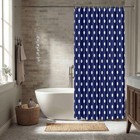 White Navy Blue Decor Shower Curtain Set navy Blue And White Polka Dot Polyes   