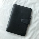 Vintage Coach Black Organizer Leather Ring Binder Notebook Cover Day Planner