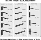 Countertop Support Bracket 16 Inch 4 Pack  3 8  Thick  premium Heavy Duty Granit