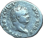 Ancient Roman Silver Denarius - Titus 76 A d - Rome Mint  Extremely Fine