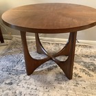 Mid Century Modern Broyhill Brasilia Wood Side Table 