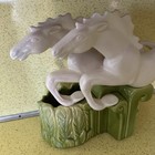 Mcm Royal Haeger Double Racing Horses Planter Important 