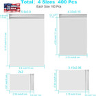 400 Pcs Small Plastic Bags  Resealable Clear Jewelry Bags  Small Baggies  Poly R